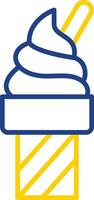 Ice Cream Line Two Colour Icon Design vector
