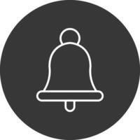 Bell Line Inverted Icon Design vector