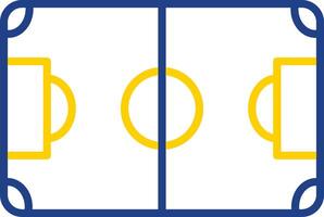 Soccer Field Line Two Colour Icon Design vector