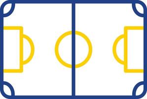 Soccer Field Line Two Colour Icon Design vector