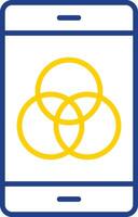 Color Scheme Line Two Colour Icon Design vector