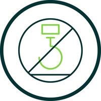 Use No Hooks Line Circle Icon Design vector