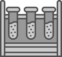 Test Tubes Line Filled Greyscale Icon Design vector