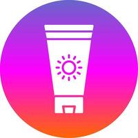 Sunblock Cream Glyph Gradient Circle Icon Design vector
