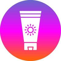 Sunblock Cream Glyph Gradient Circle Icon Design vector