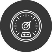 Gauge Line Inverted Icon Design vector