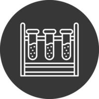 Test Tubes Line Inverted Icon Design vector