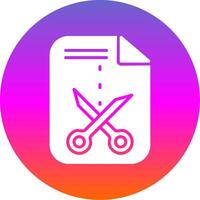 Cutting Glyph Gradient Circle Icon Design vector