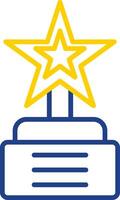 Reward Line Two Colour Icon Design vector