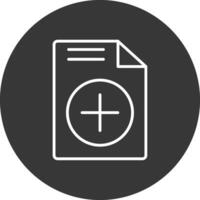 Plus Sign Line Inverted Icon Design vector