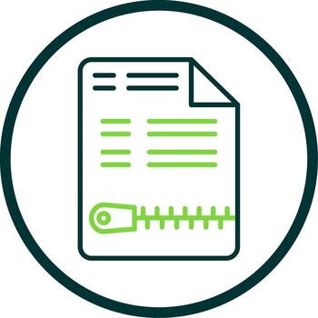 Código Postal archivo línea circulo icono diseño vector