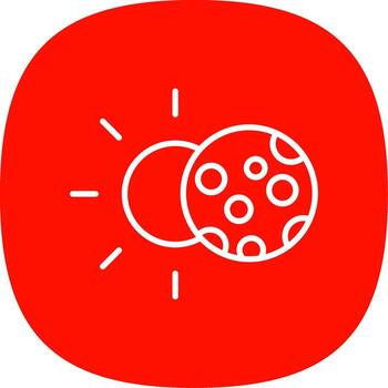 Eclipse Line Curve Icon Design vector