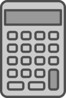 Calculator Line Filled Greyscale Icon Design vector