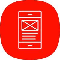 Email Line Curve Icon Design vector