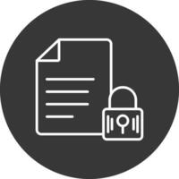 Encrypted Data Line Inverted Icon Design vector