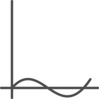 Wave Chart Line Filled Greyscale Icon Design vector