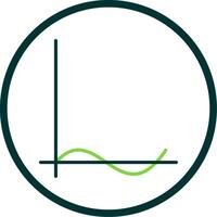 Wave Chart Line Circle Icon Design vector