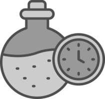 Chemical Line Filled Greyscale Icon Design vector