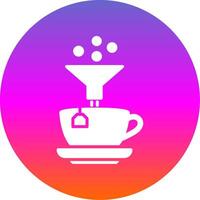 Coffee Filter Glyph Gradient Circle Icon Design vector