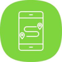 GpS Line Curve Icon Design vector