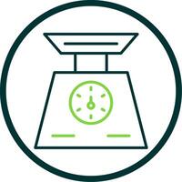 Weigh Scale Line Circle Icon Design vector