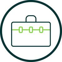 Suitcase Line Circle Icon Design vector