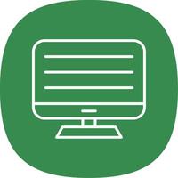 Computer Line Curve Icon Design vector