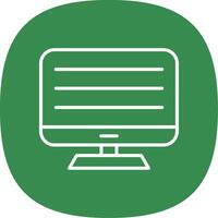 Computer Line Curve Icon Design vector