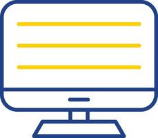 Computer Line Two Colour Icon Design vector