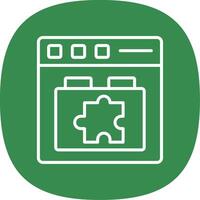 Plugins Line Curve Icon Design vector