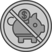 Prohibited Sign Line Filled Greyscale Icon Design vector