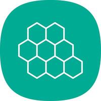 Bee Hive Line Curve Icon Design vector