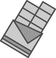 Chocolate Line Filled Greyscale Icon Design vector