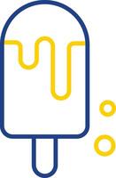 Ice Pop Line Two Colour Icon Design vector