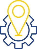 Location Line Two Colour Icon Design vector