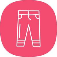 Trousers Line Curve Icon Design vector