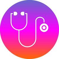 Stethoscope Glyph Gradient Circle Icon Design vector