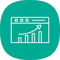 Seo Performance Line Curve Icon Design vector