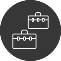 Suitcases Line Inverted Icon Design vector