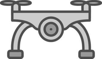 Camera Drone Line Filled Greyscale Icon Design vector