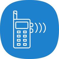 Walkie Talkie Line Curve Icon Design vector