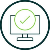 Computer Check Line Circle Icon Design vector