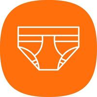 Underwear Line Curve Icon Design vector