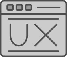 User Experience Line Filled Greyscale Icon Design vector