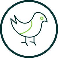 Bird Line Circle Icon Design vector