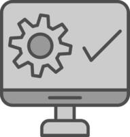 System Line Filled Greyscale Icon Design vector