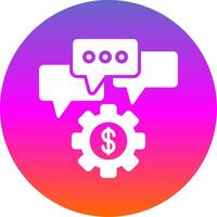 Business Dialog Glyph Gradient Circle Icon Design vector