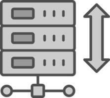 Expand Arrows Line Filled Greyscale Icon Design vector