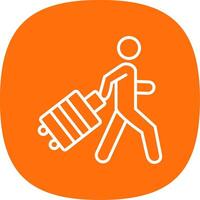 Person Line Curve Icon Design vector