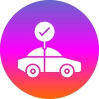 Car Check Glyph Gradient Circle Icon Design vector